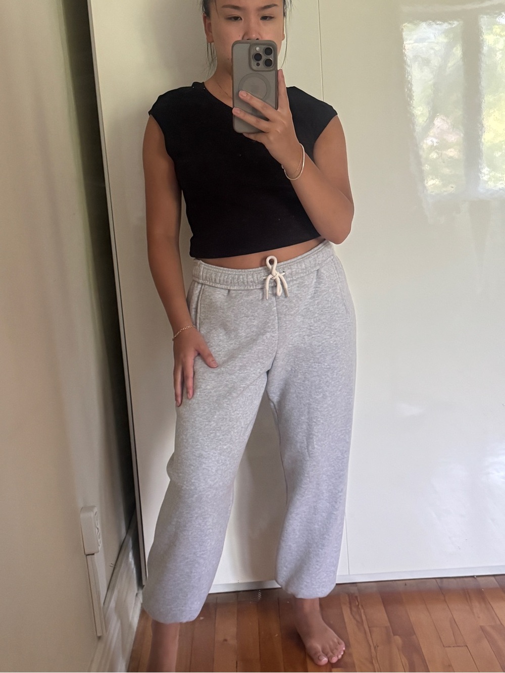 OFFLINE AERIE Cozy Light Gray Drawstring Jogger Pants